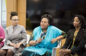 Melissa Thomas-Hunt speaks at the panel.