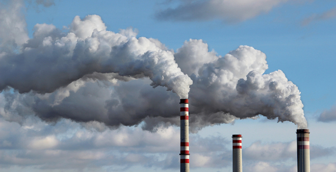 factory smokestacks