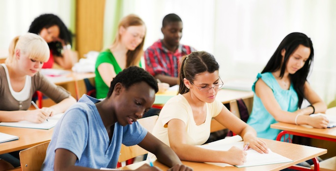 high school classroom